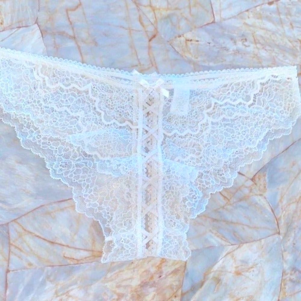 VS Very Sexy White Lace Panty Underwear XS